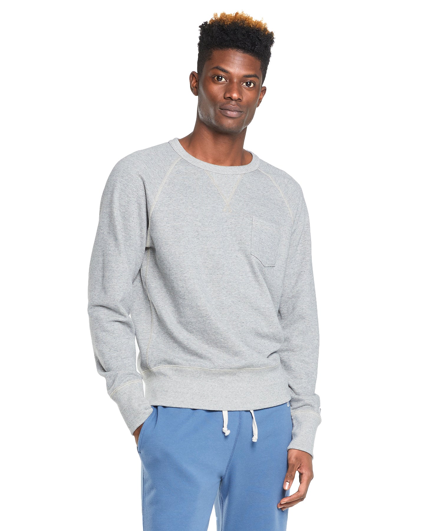 lightweight grey sweatshirt