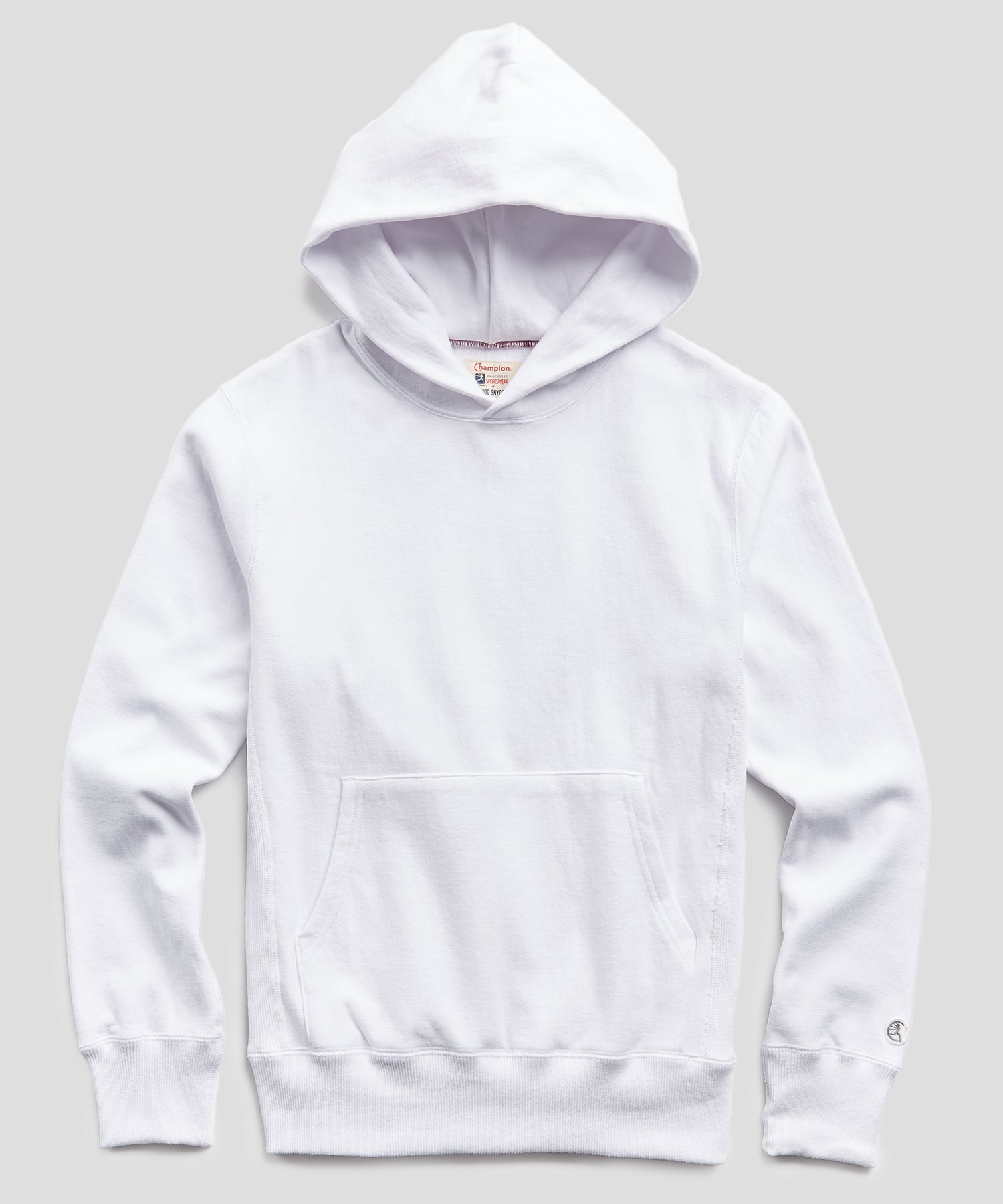 Popover Hoodie Sweatshirt in White 