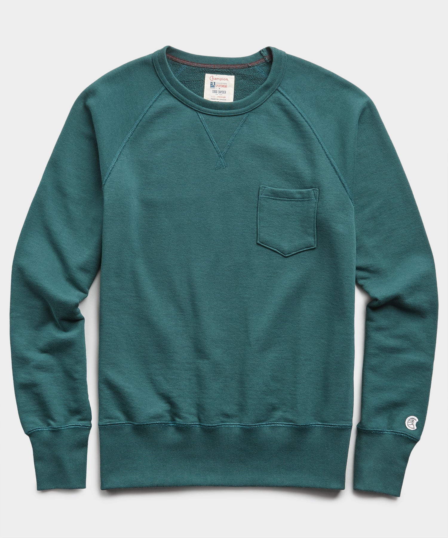 Terry Pocket Sweatshirt in Storm Green 