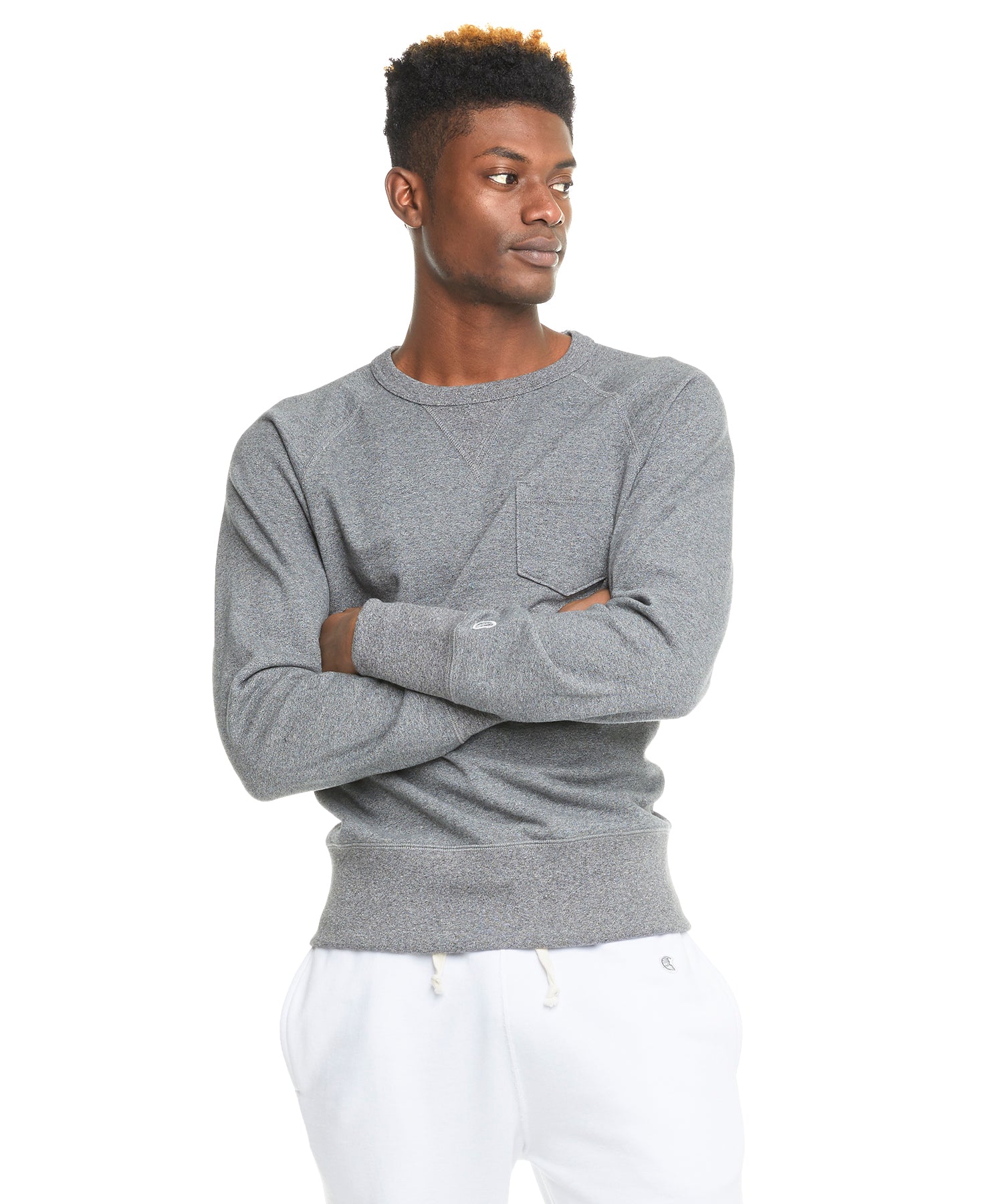 Lightweight Pocket Sweatshirt in Salt 