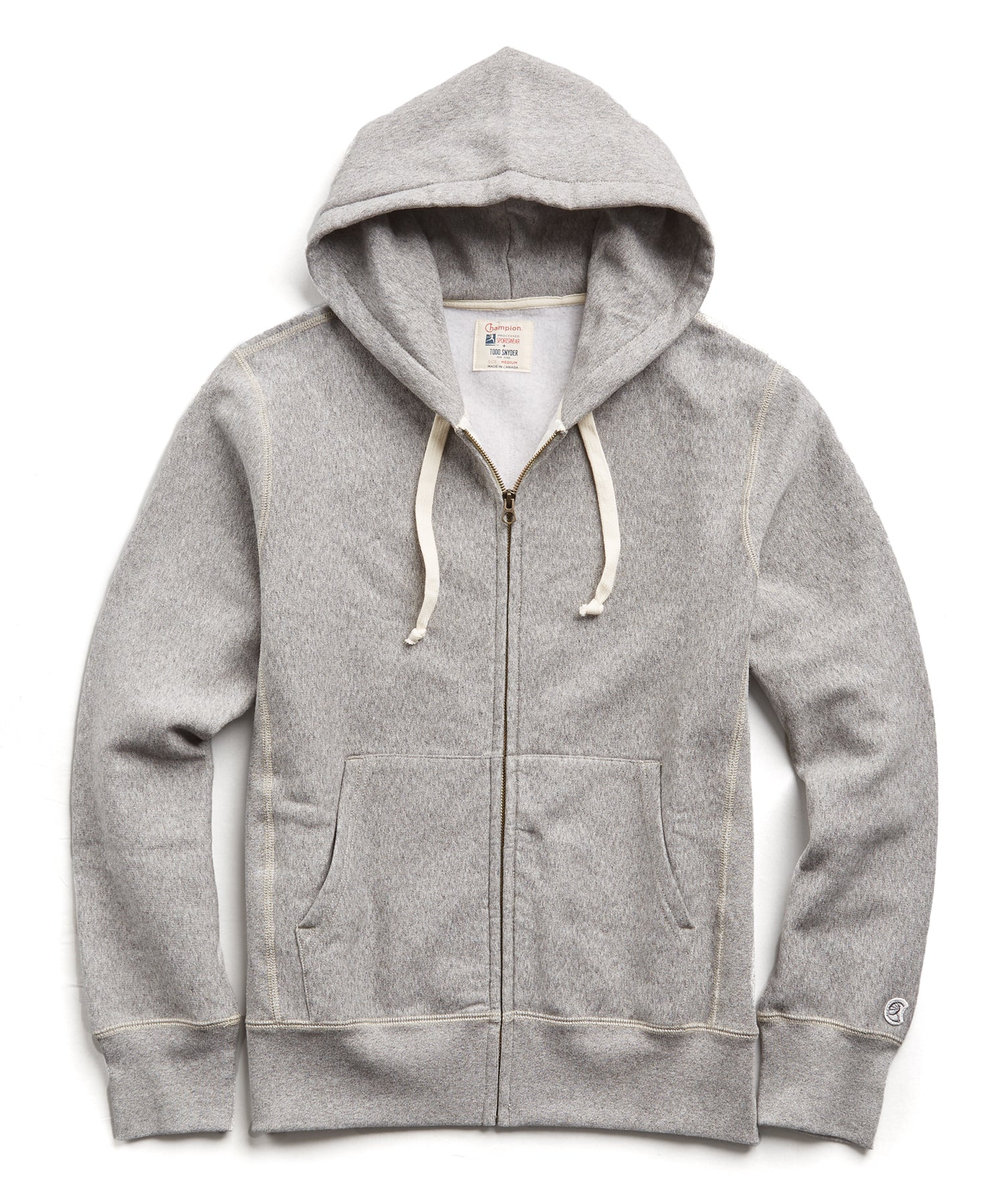 grey zip up champion hoodie