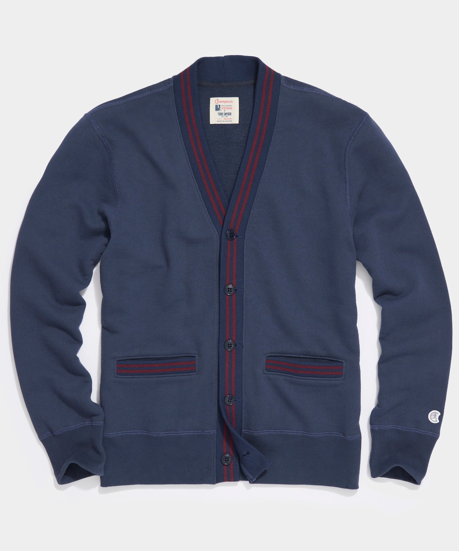 1940s Men’s Clothing & Fashion History Tipped Cardigan in Nautical Navy $268.00 AT vintagedancer.com