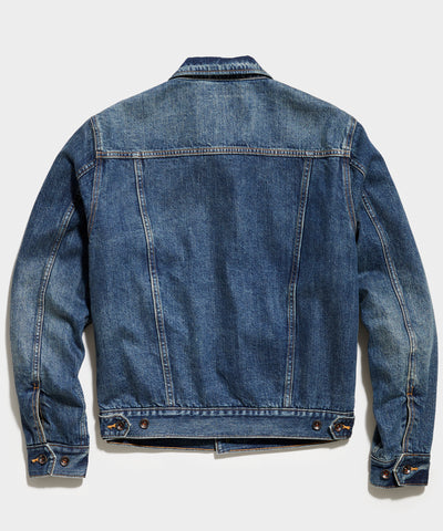 blanket lined selvedge denim jacket