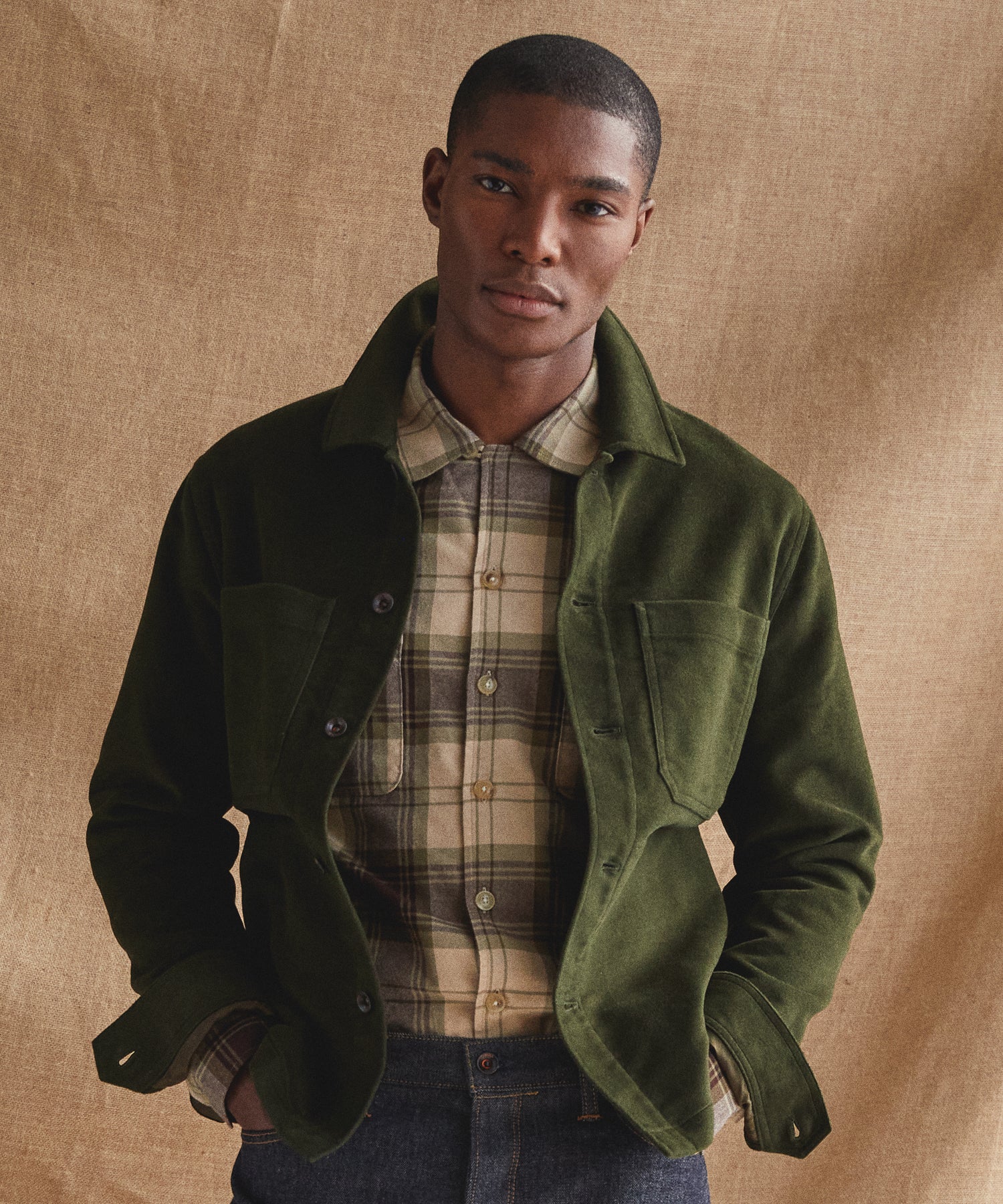 Moleskin Shop Shirt in Olive