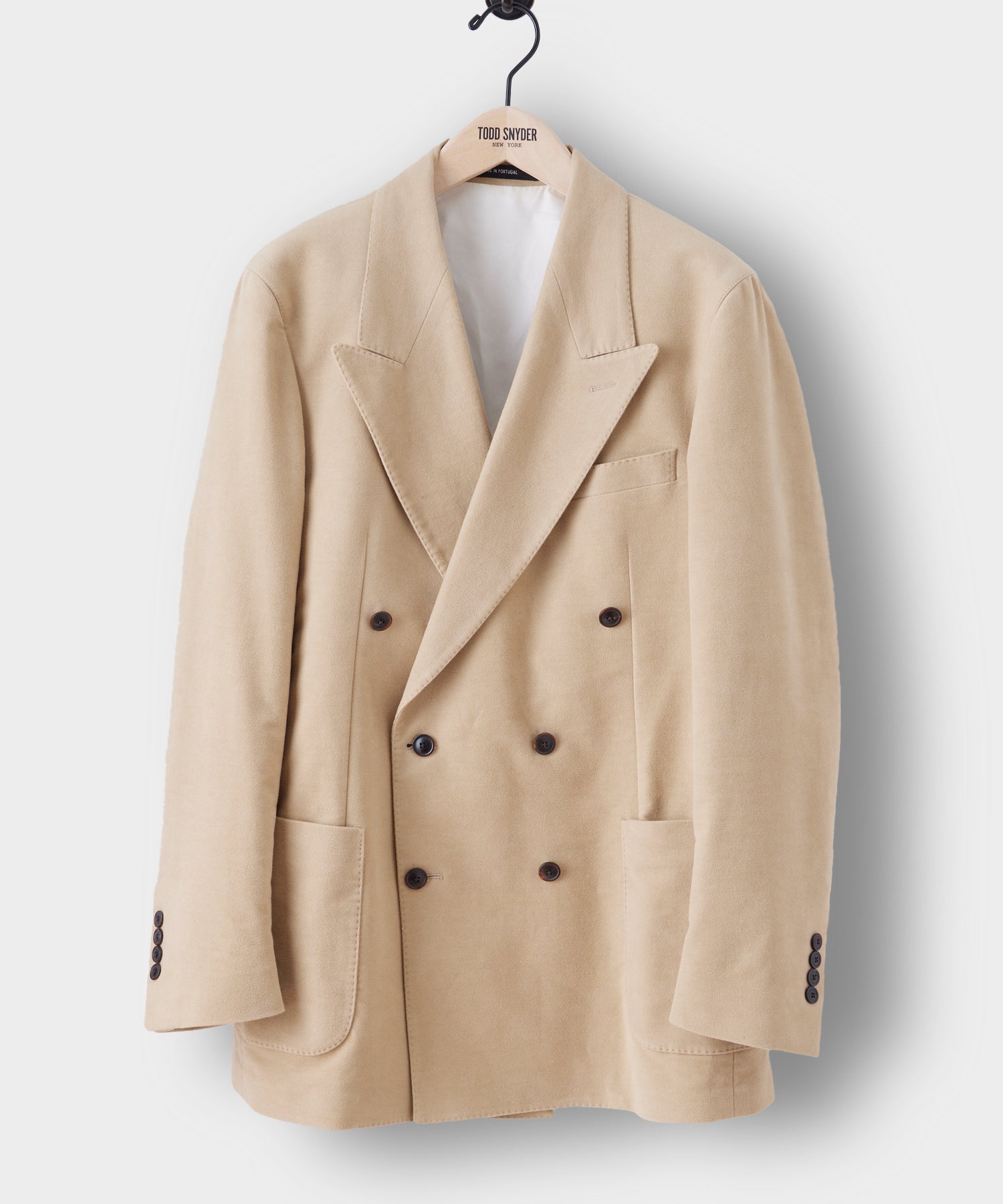 Men’s Vintage Style Suits, Classic Suits Moleskin Double-Breasted Madison Suit Jacket $698.00 AT vintagedancer.com