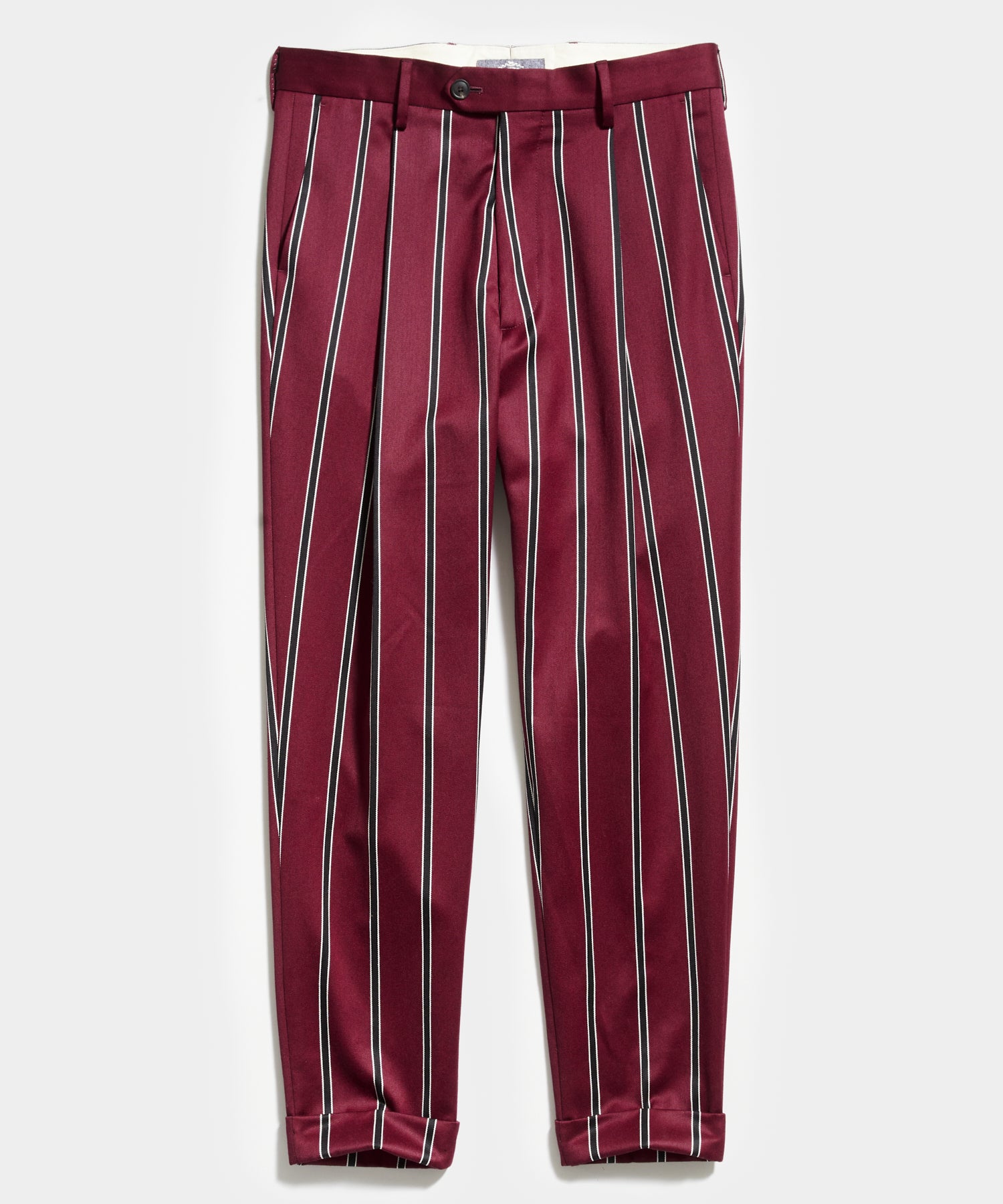 J.Press Snyder Stripe Burgundy Suit Trouser