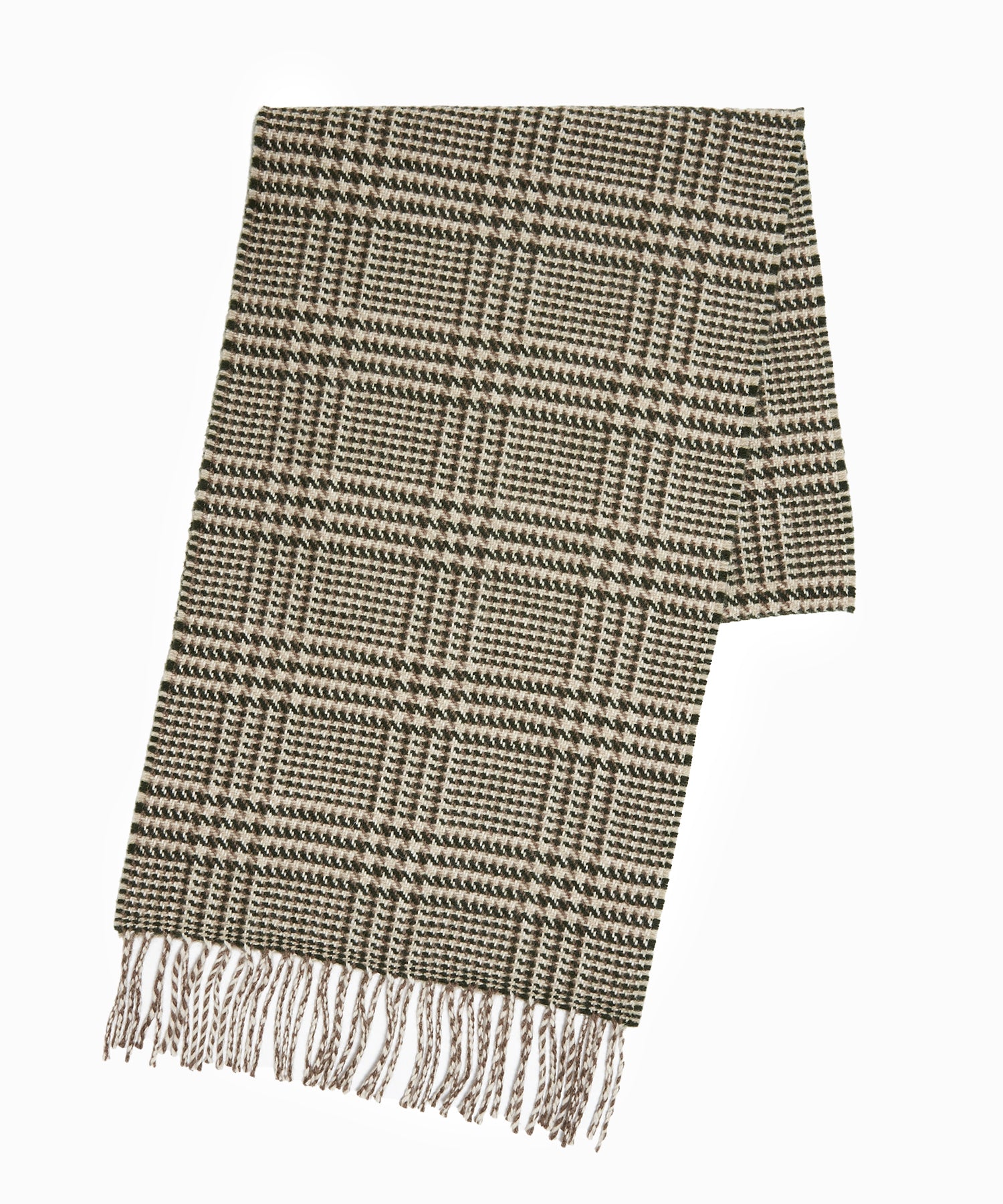 check merino wool scarf