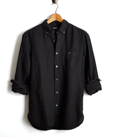 black linen shirt