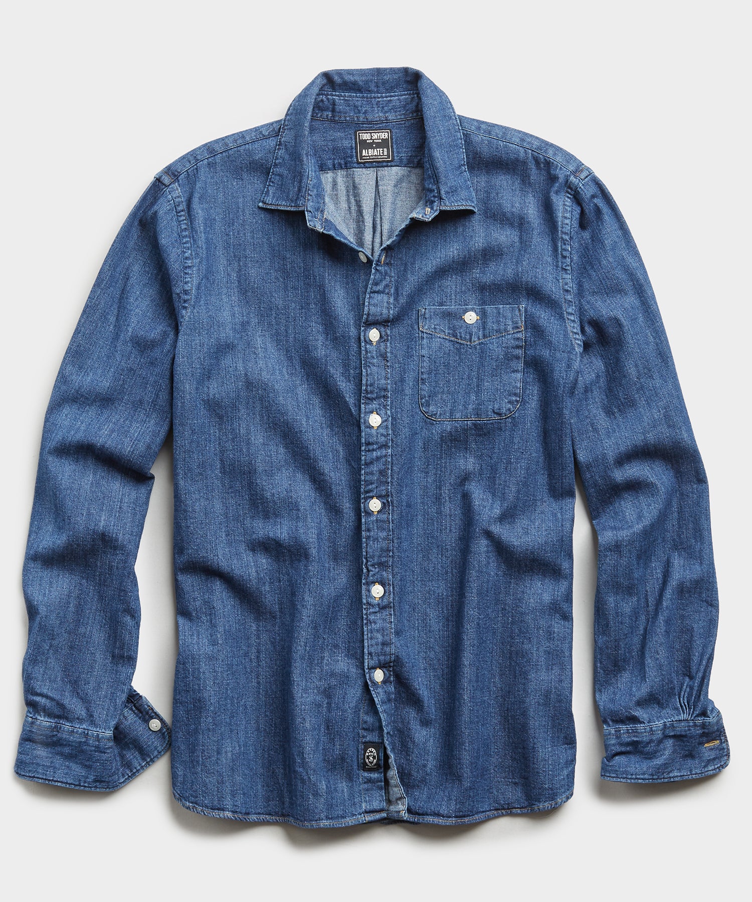 denim blue dress shirt