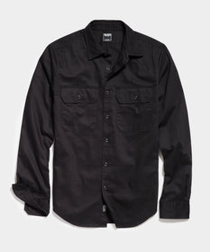 Two Pocket Utility Long Sleeve Shirt in Oak Moss