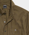 Brushed Flannel Button Down Shirt in Snyder Olive