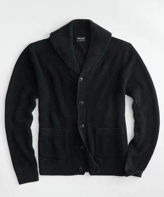 Wool Sweater Jacket In Espresso Bean