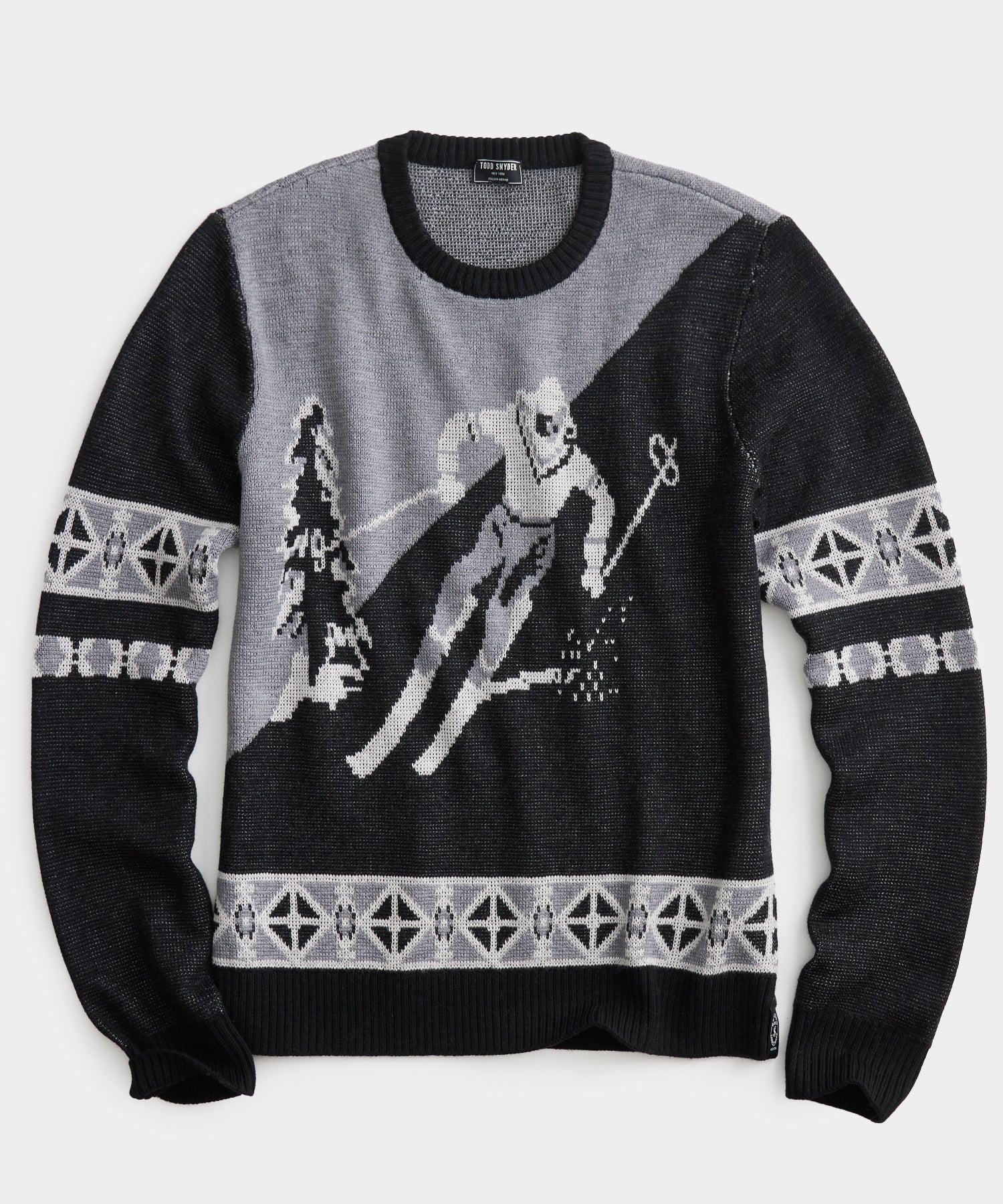 1950s Men’s Clothing & Fashion Skier Sweater in Black $134.00 AT vintagedancer.com