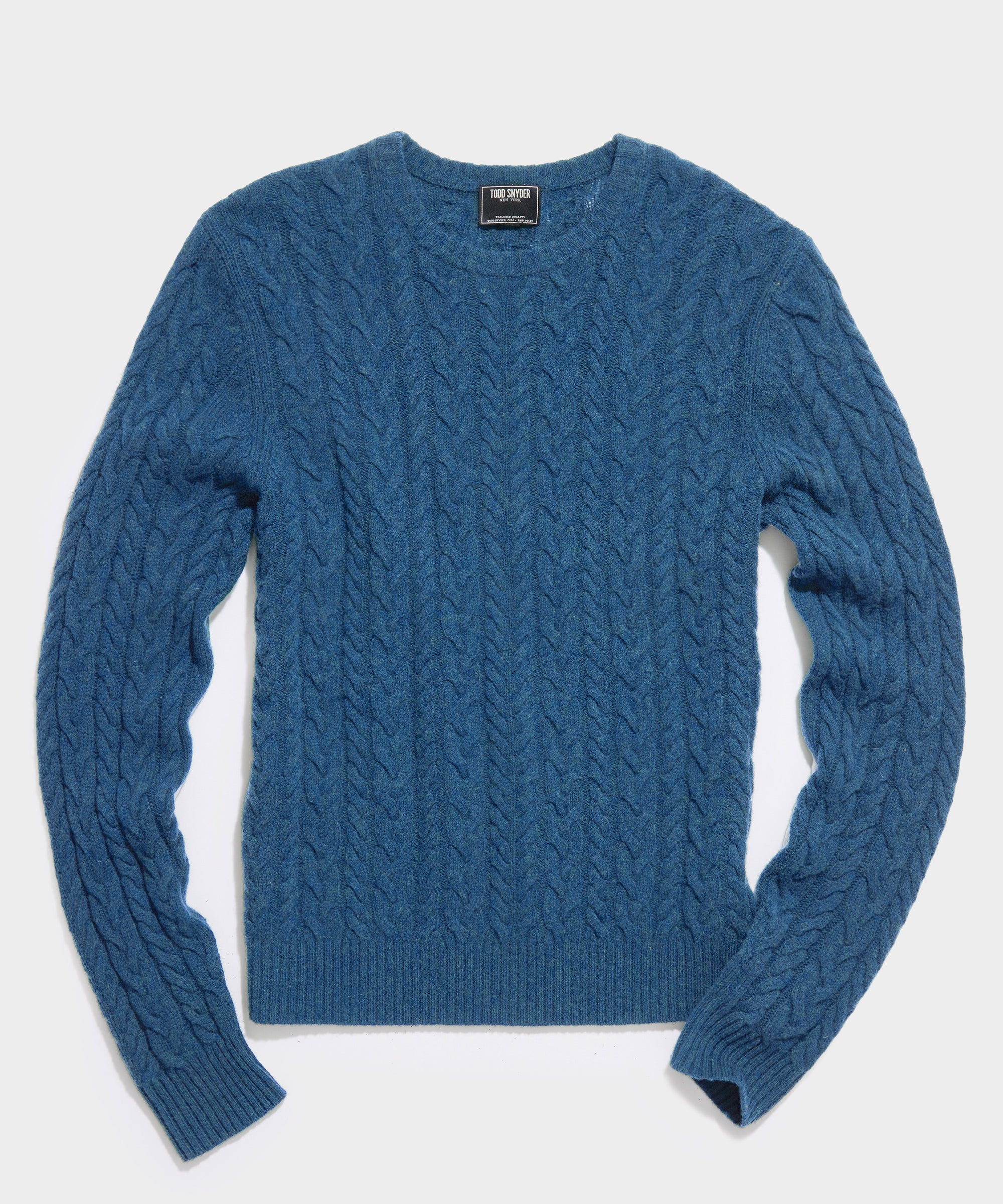 blue knit sweater