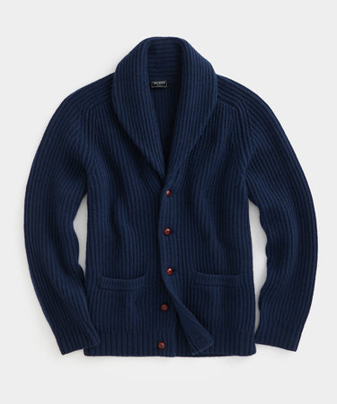 Old Town Shawl Cardigan in Navy - Todd Snyder