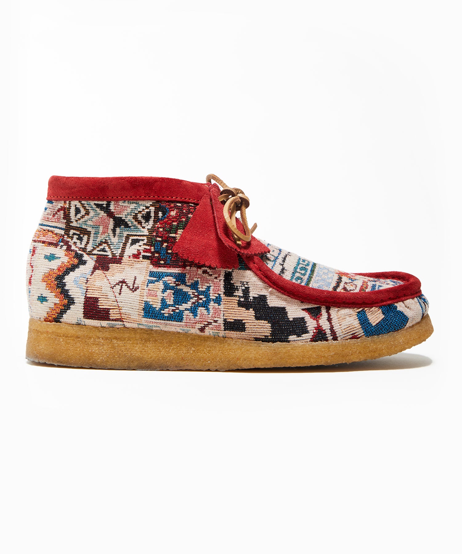 Image of Todd Snyder x Clarks Originals Kaleidoscopic Red Wallabee Boot
