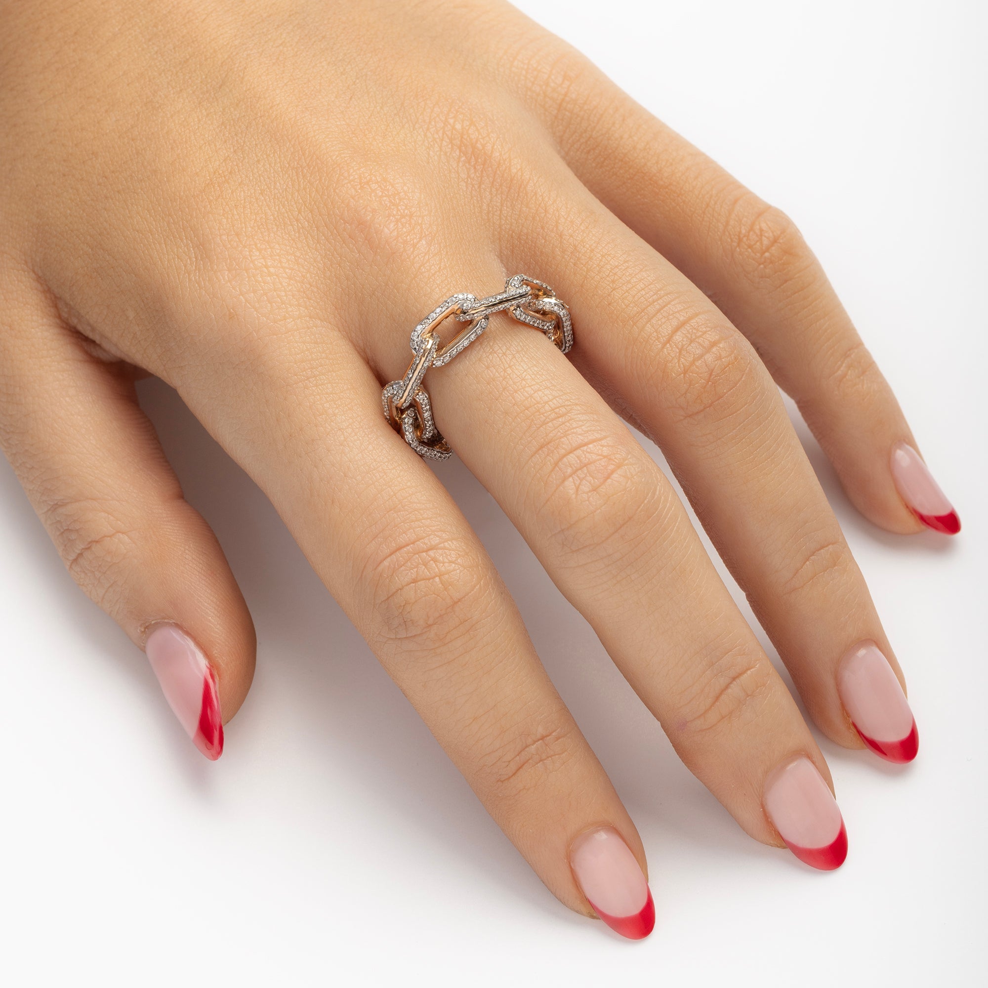 Ruby Diamond Chain Link Ring – Raf the Label