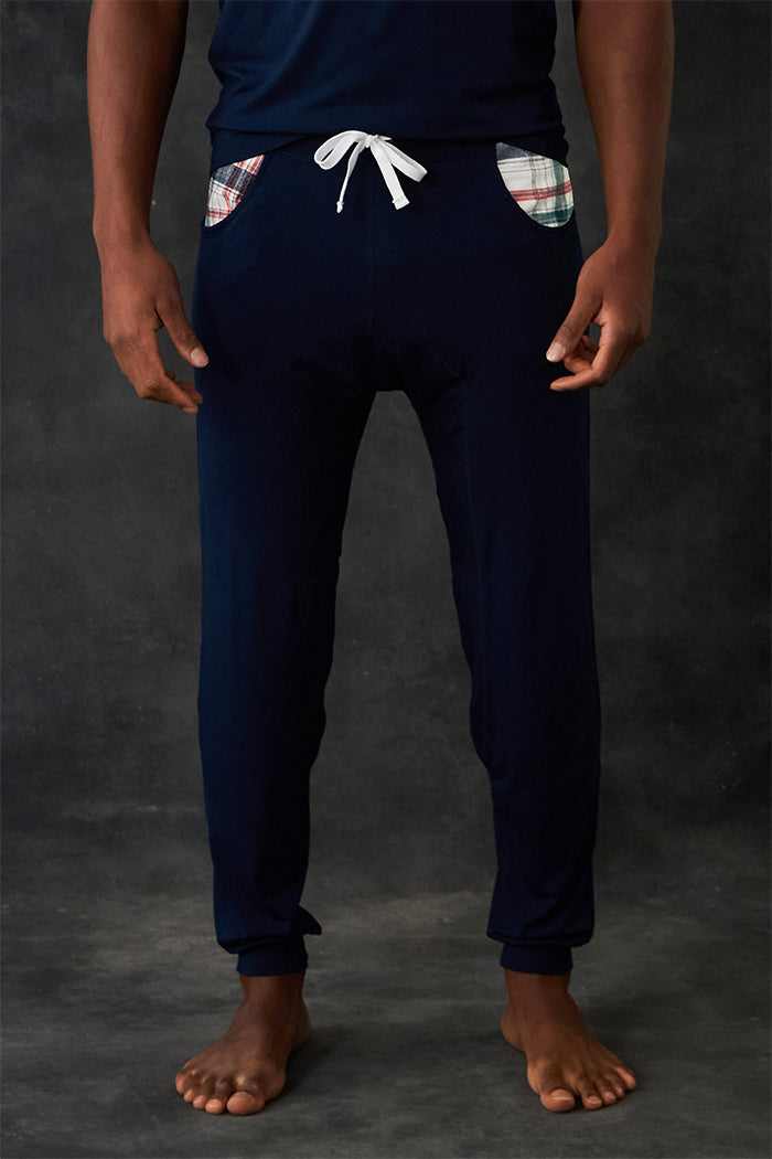 YUHAOTIN Mens Lounge Pants Cuffed Lounge Pants Men Navy Trousers