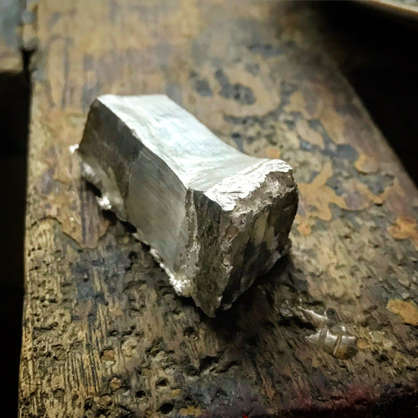 raw silver from earth