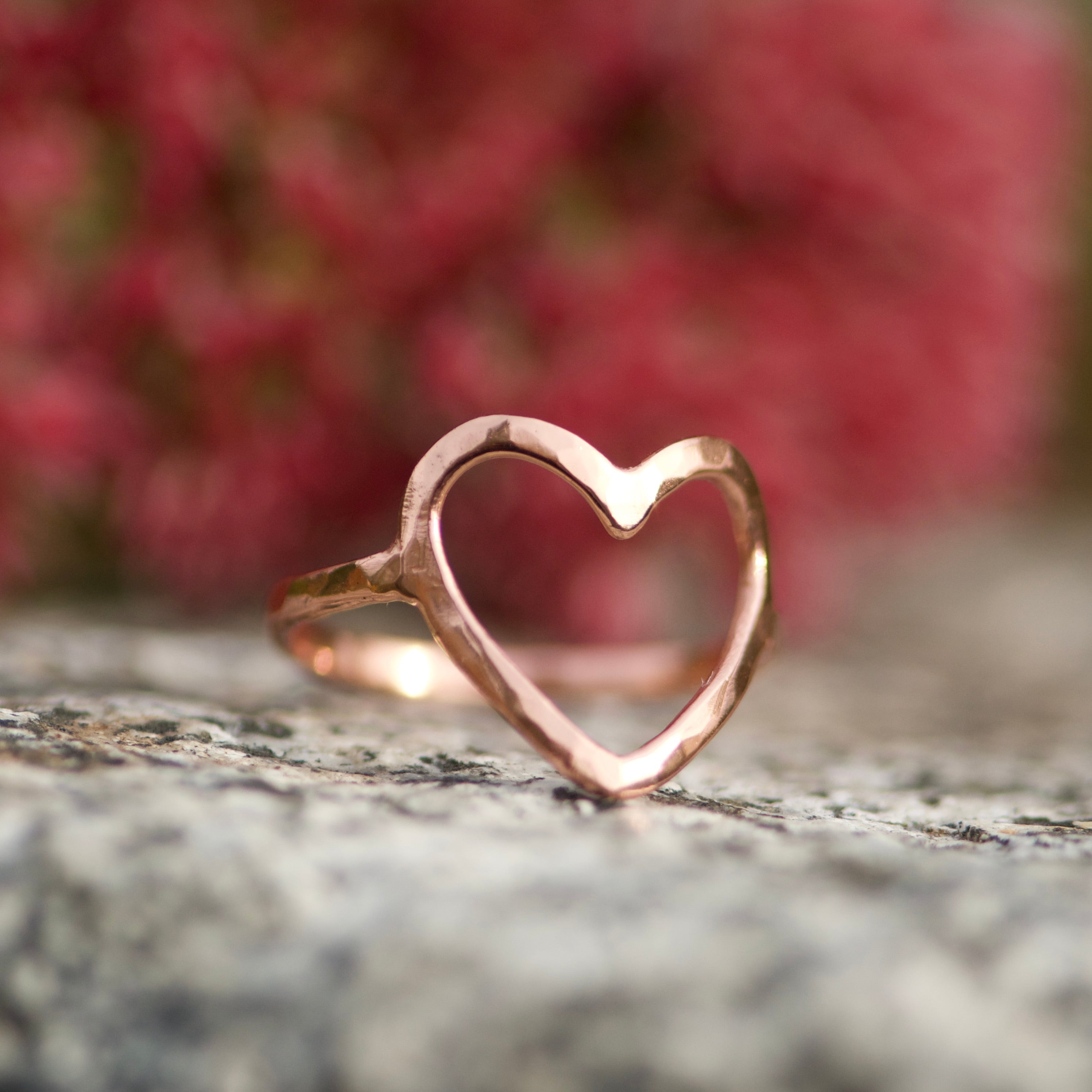 Heart Ring Rose Gold - Justine Brooks Design | Handmade Nature Inspired ...