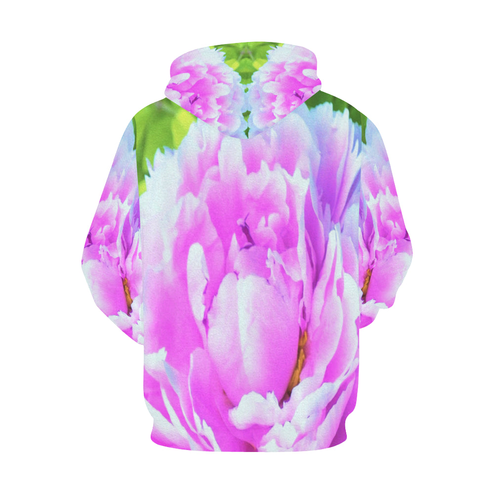 Hoodies for Women, Stunning Double Pink Peony Flower Detail – My Rubio ...