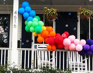 Rainbow balloon garland