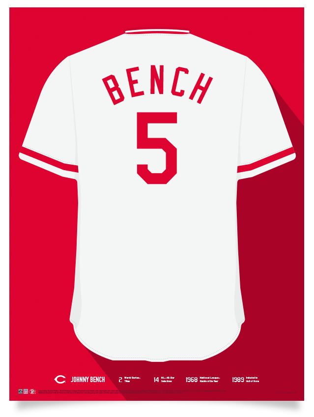 johnny bench reds jersey