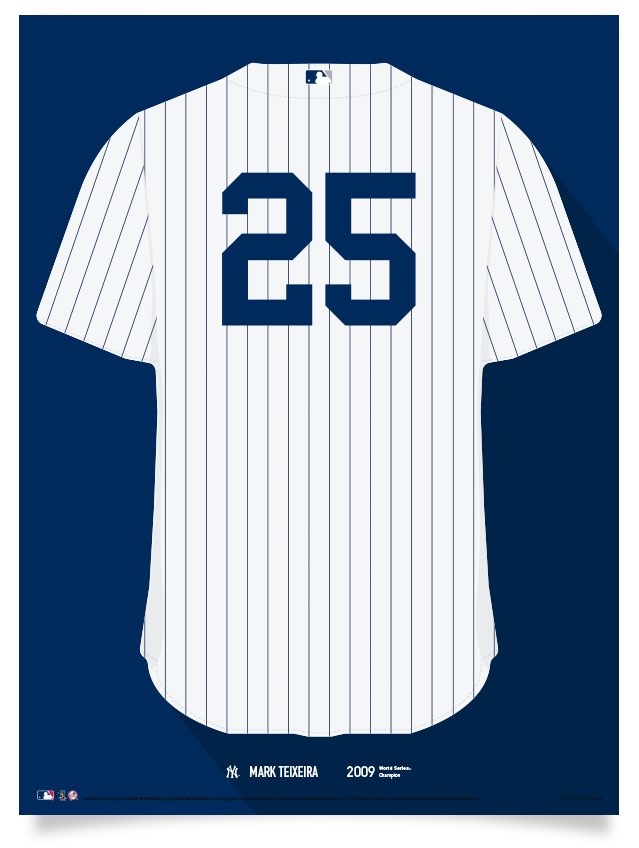 Yankees Mark Teixeira Jersey Print 