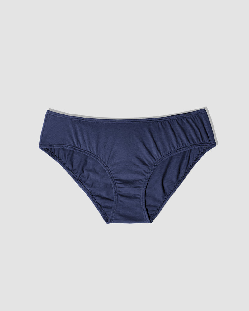 Knickers Organic Cotton High Waist Full Brief - Navy Ink – Olli