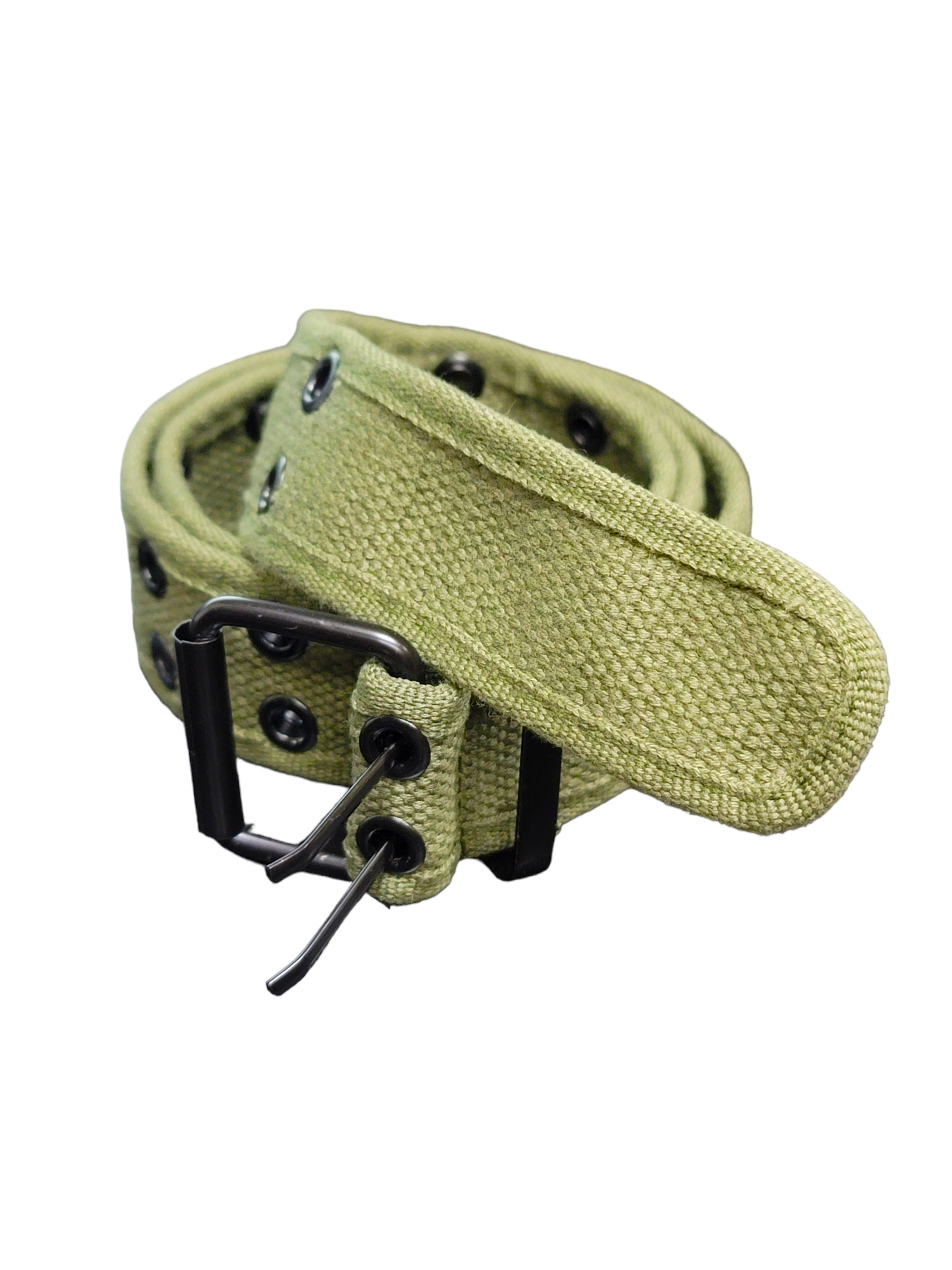Army Green Fabric Grommet Belt – ShirtsNThingsAZ