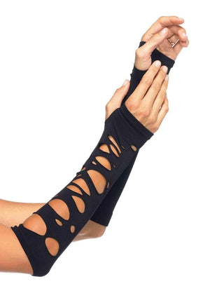 Distress Arm Warmer Blk - ShirtsNThingsAZ