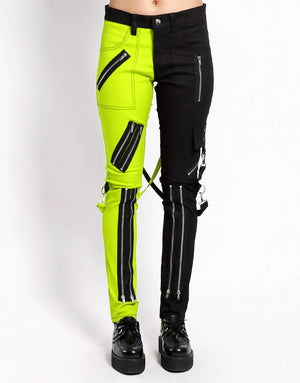 Split Leg Bondage Black/Lime - ShirtsNThingsAZ
