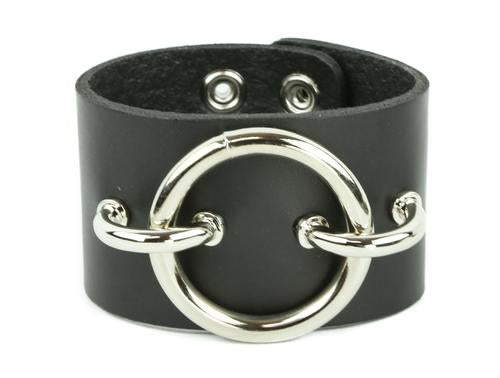 Razor Blade Black Leather Bracelet – I Want It Black