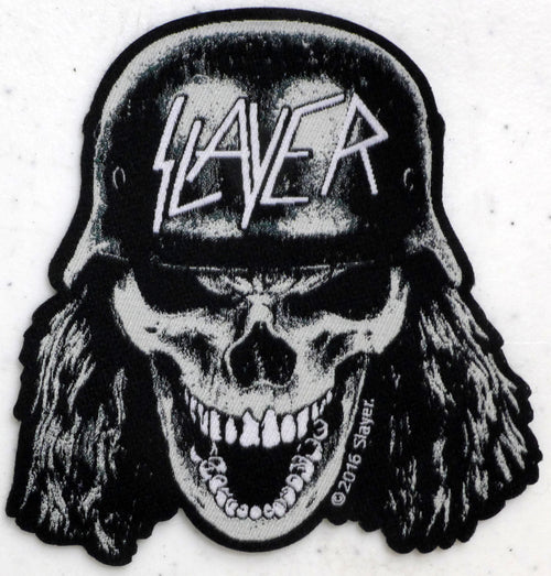 SLAYER - SKULL EMBROIDERED CUT OUT BACK PATCH