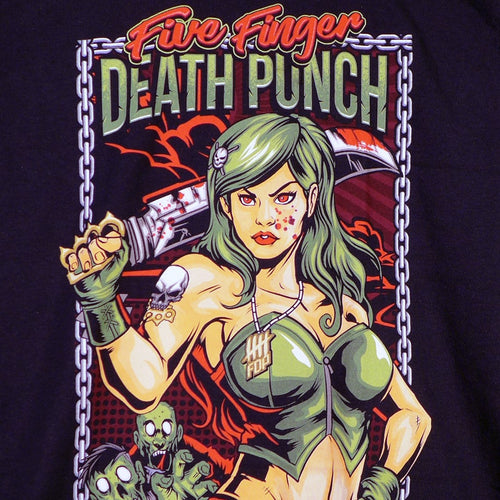 Five Finger Death Punch Lady Muerta T-Shirt – ShirtsNThingsAZ