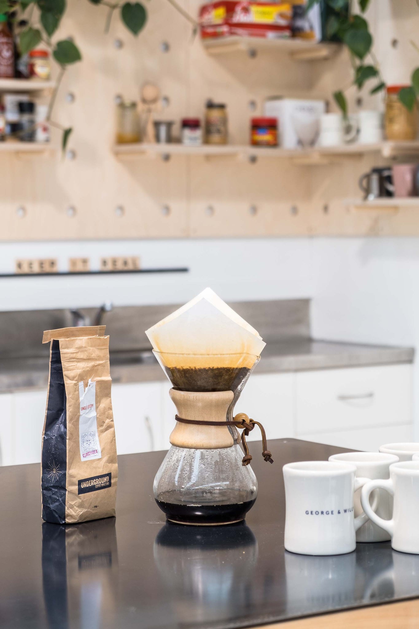 morning cup of coffee and chemex