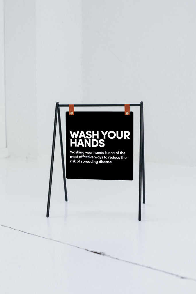 Mini sandwich board a-frame countertop sign