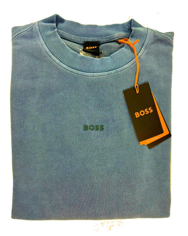 Hugo Boss Sweater Dark Blue Cotton Stretch Logo