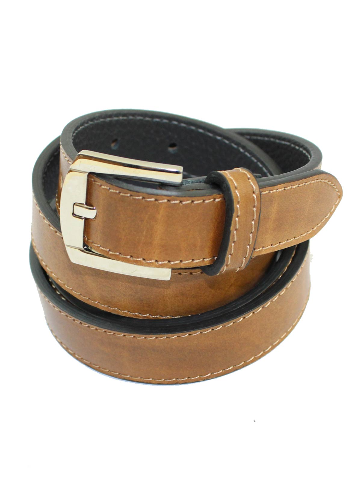 Kiton Belt Brown Grain Leather K Buckle Men Belt 90/ 36