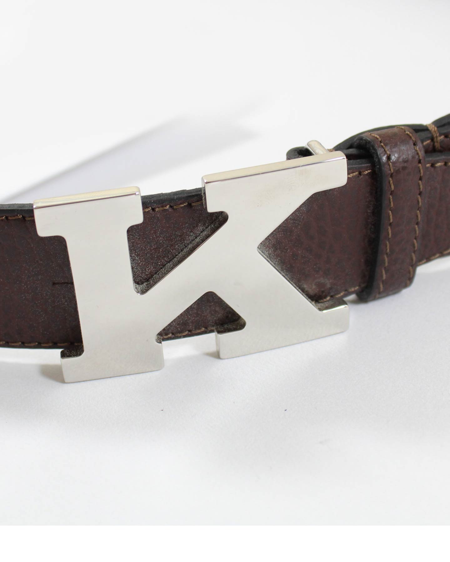 Kiton Men's Narrow Leather Belt