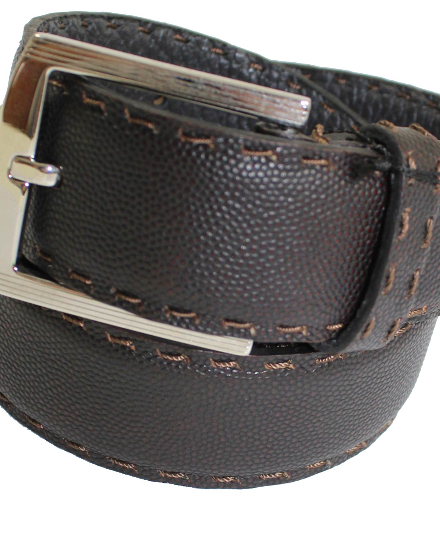 Papa & K Los Angeles Buckle Belt Leather Size Small Brown USA 39