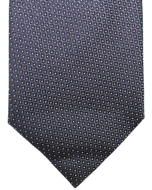 Armani Silk Tie Dark Blue Geometric - Tie Deals