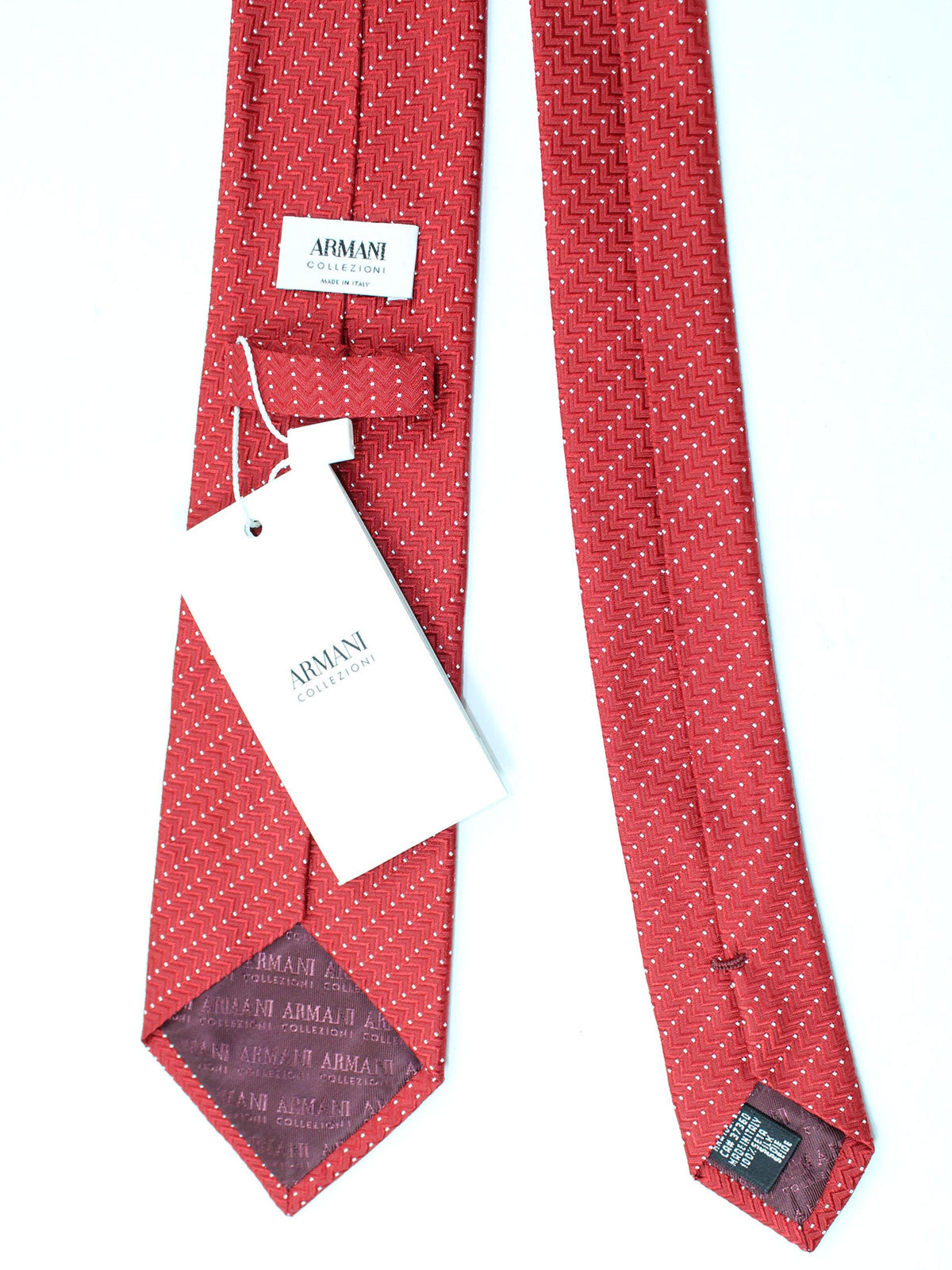 Armani Collezioni Tie Red Burgundy 