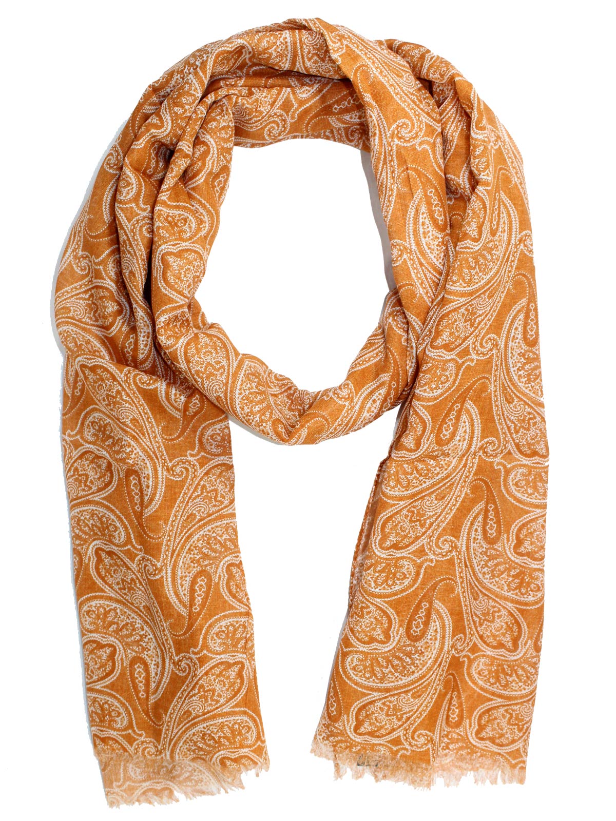 orange linen scarf