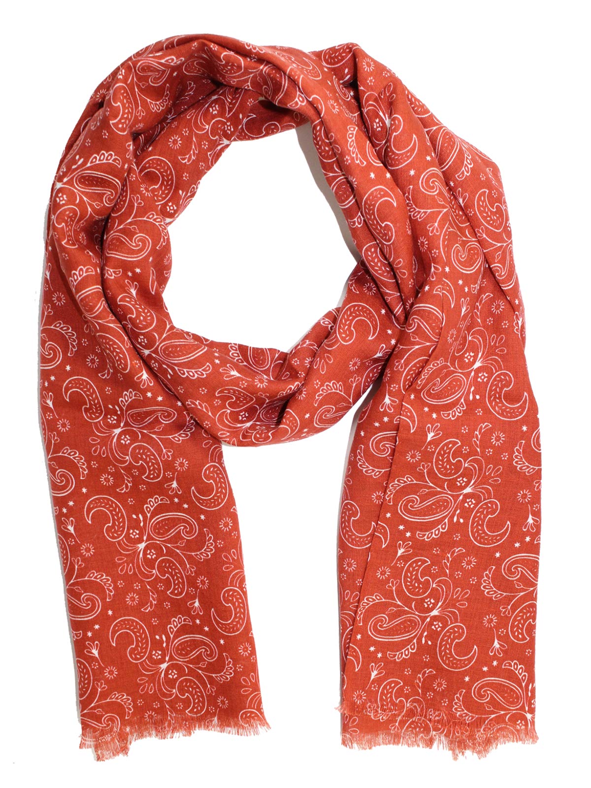 red linen scarf