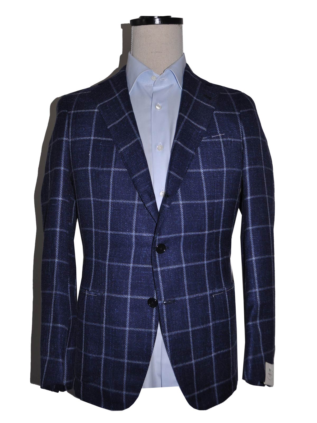 blue windowpane blazer