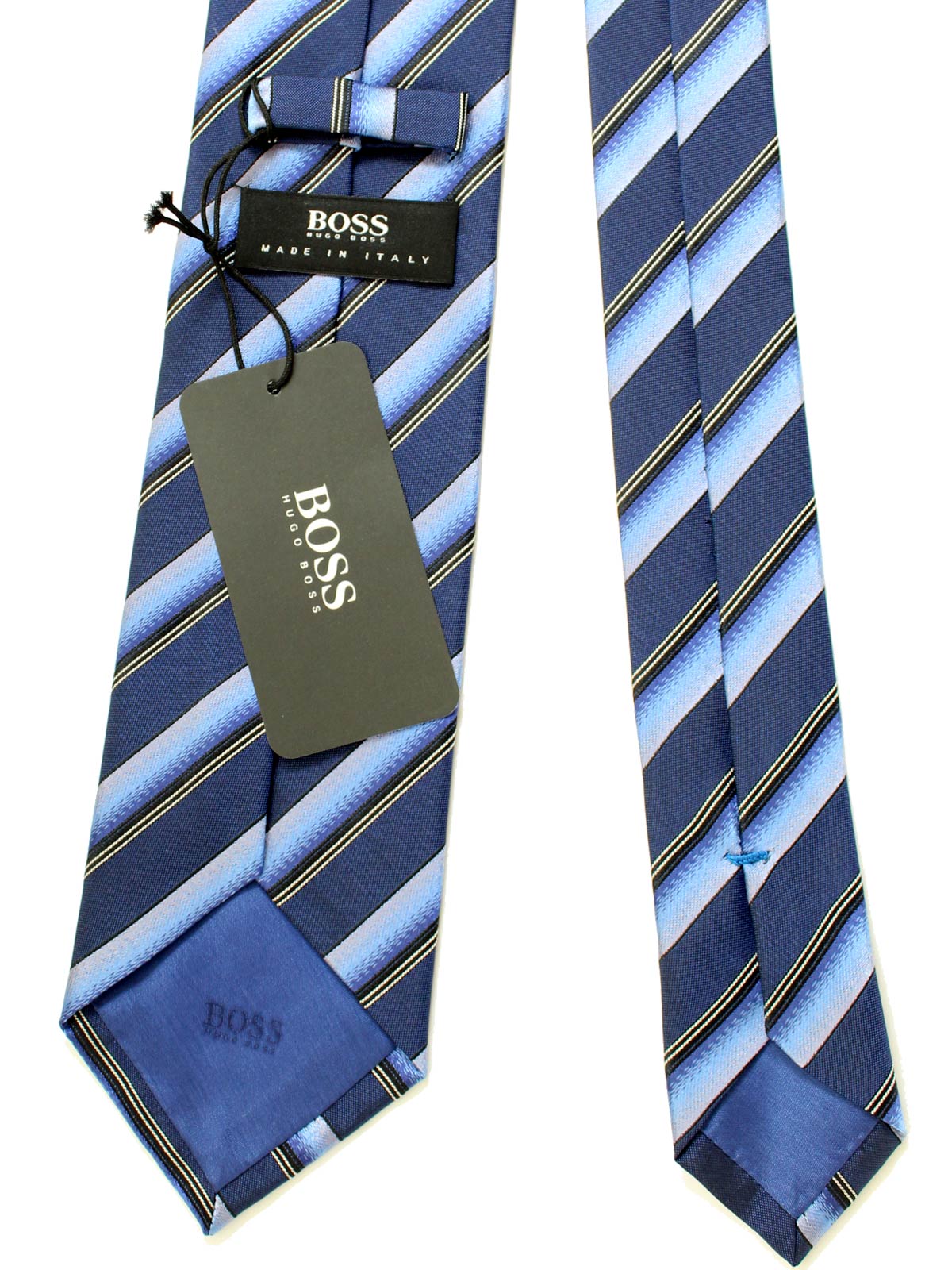 Hugo Boss Tie Navy Blue Stripes - Tie Deals