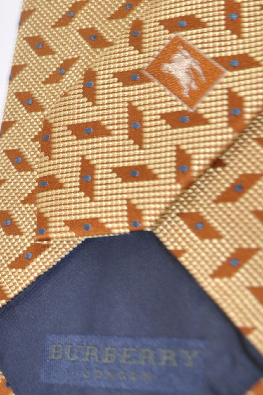 gold burberry tie