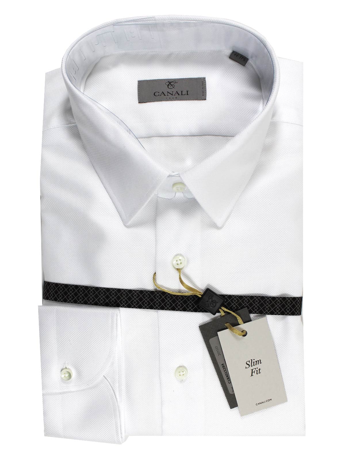 Canali Dress  Shirt  Solid White  Slim Fit SALE  Tie Deals