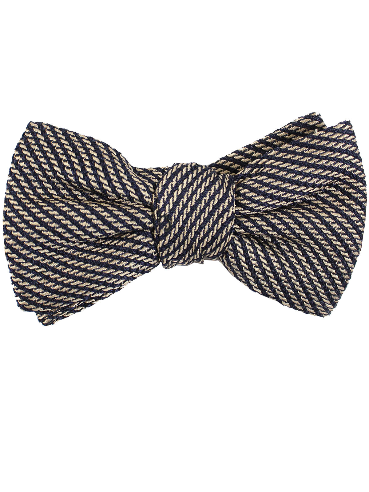 Gucci Bow Tie Gray Dark Blue Stripes Design - Self Tie Bow Tie Sale